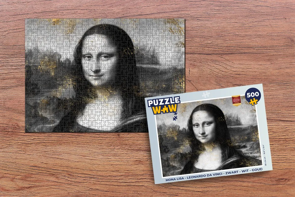 PuzzleWow Mona Lisa Legpuzzel 500 Stuks - Multicolor