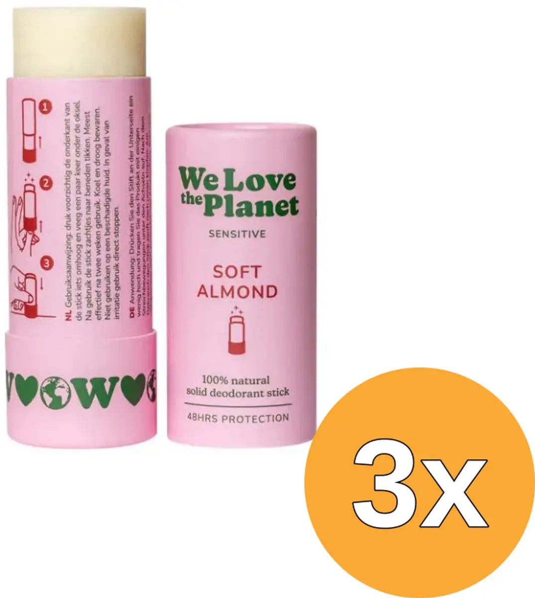 3x We Love The Planet Deodorant Stick