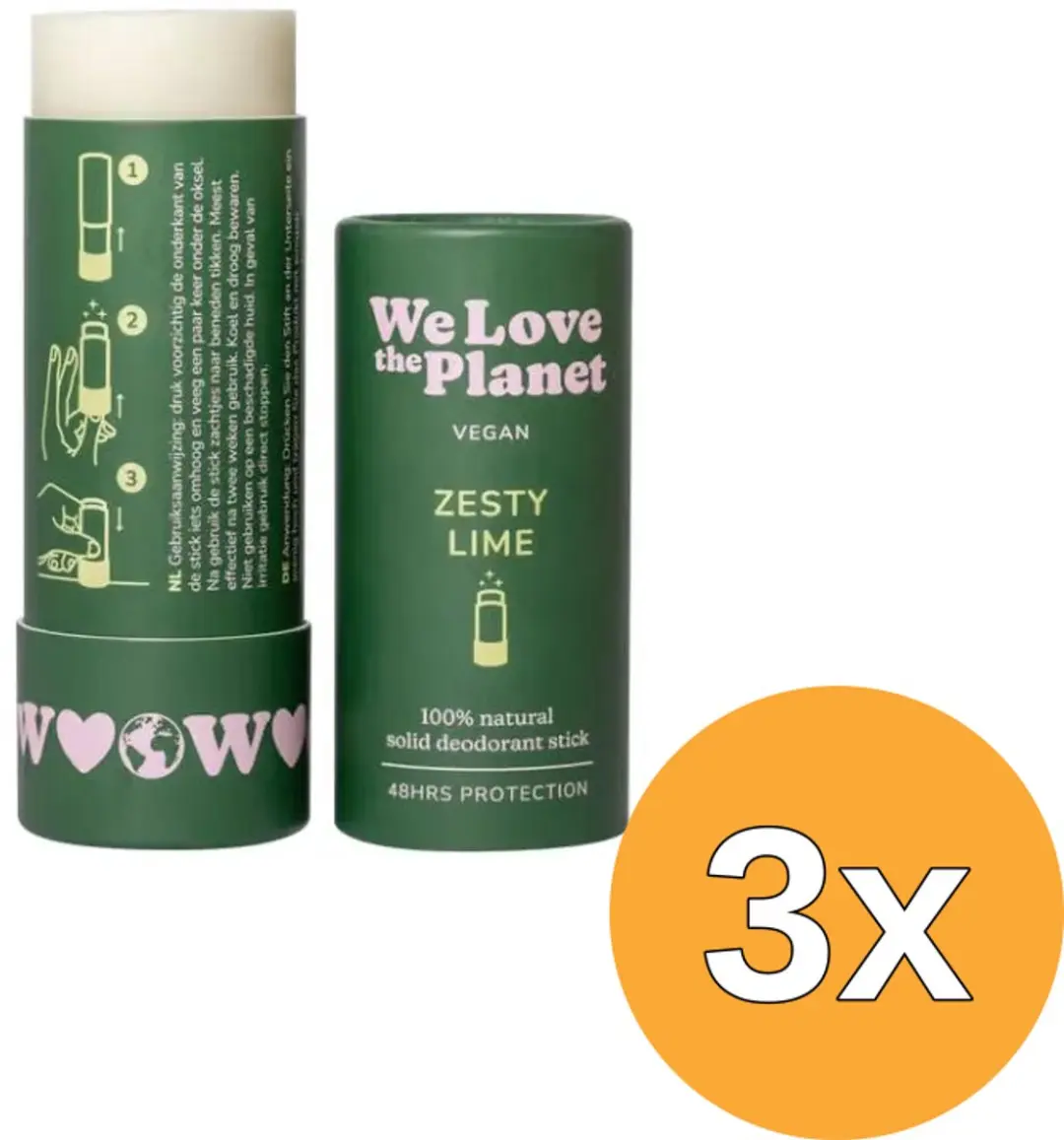 3x We Love The Planet Deodorant Stick