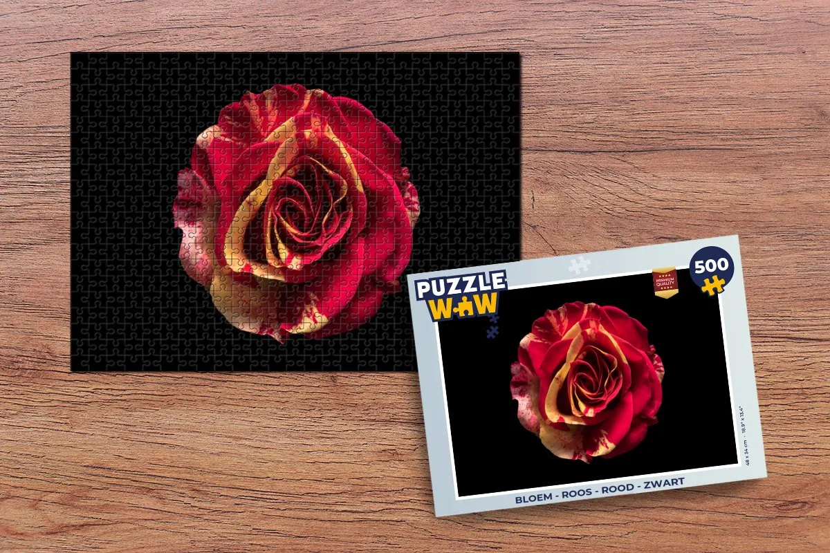 PuzzleWow Bloem Roos Legpuzzel 500 Stuks - Multicolor