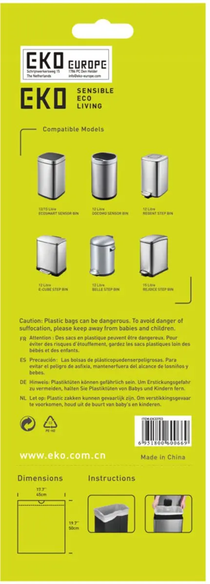 EKO Afvalzakken Type C 10-15L - 20 Stuks - afbeelding 4 van 6