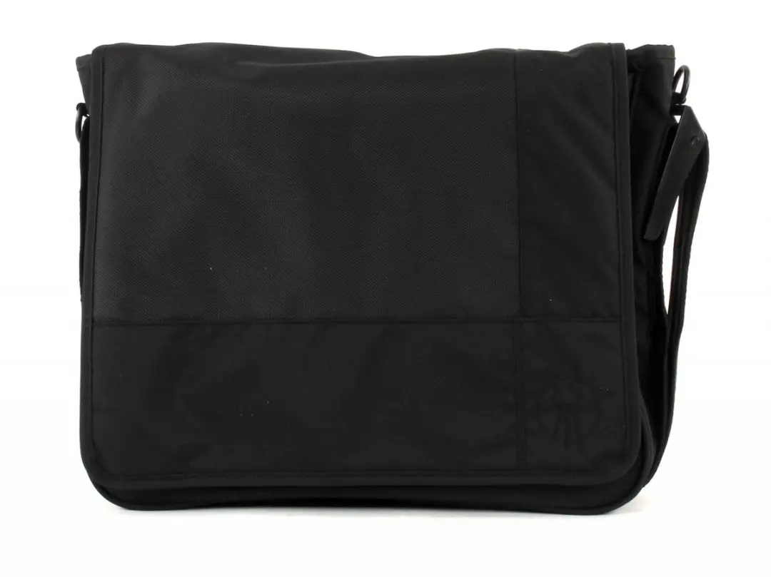 Lässig luiertas schoudertas Casual Messenger Bag Black Patchwork zwart
