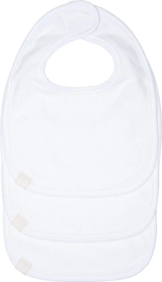 Lässig New Born Slabbetjes Wit 3 Stuks