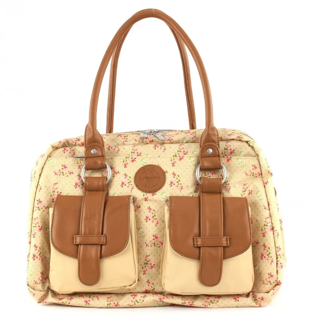 Lässig schoudertas luiertas Vintage Metro Bag Rosebud Fairytales beige