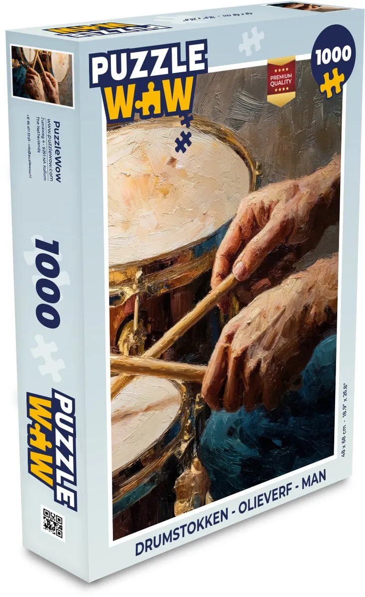 PuzzleWow Drumstokken Legpuzzel 1000 Stuks