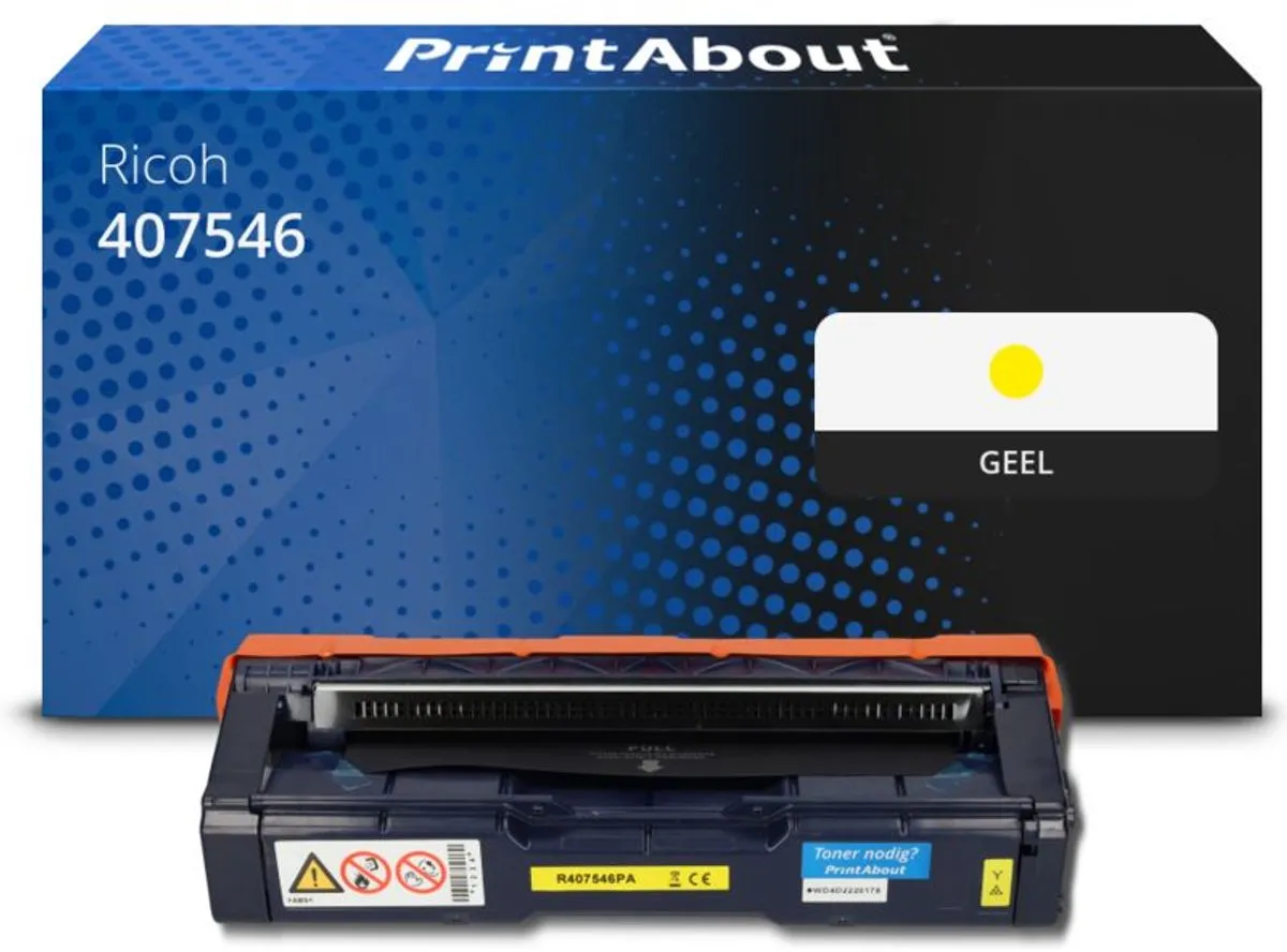 PrintAbout Ricoh 407546 Toner Geel