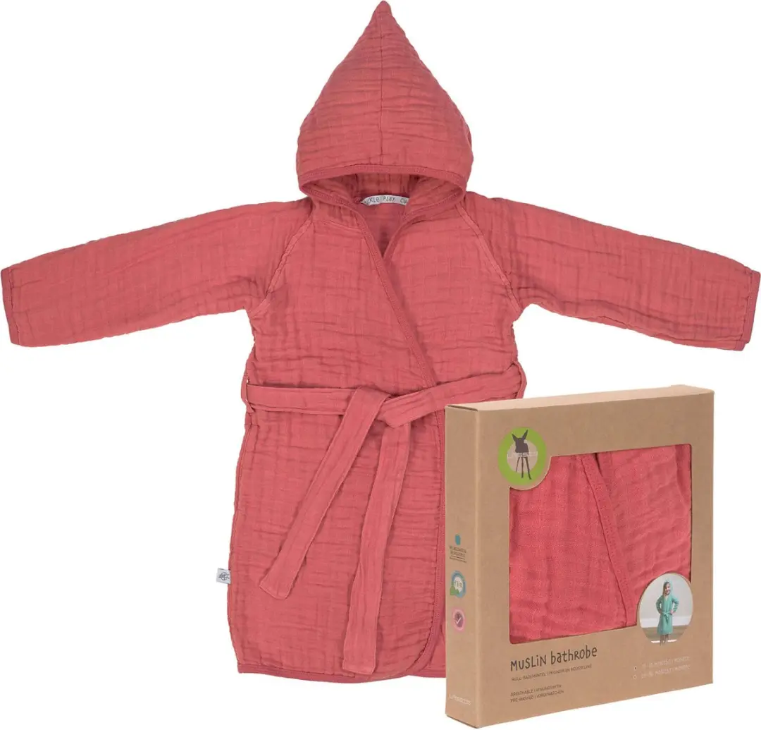 LÄSSIG KINDERBADJAS MOUSSELINE BADJAS 12 18 MAANDEN Rosewood