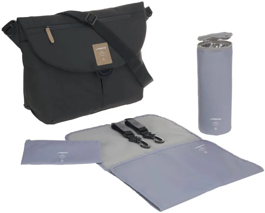 Lässig Luiertas Schoudertas Green Label Manu Messenger Bag Black Zwart