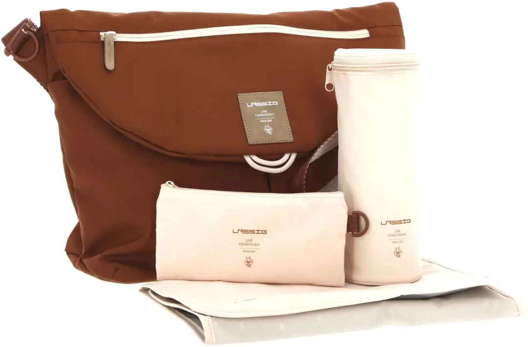 Lässig Luiertas Schoudertas Green Label Manu Messenger Bag Rust Bruine