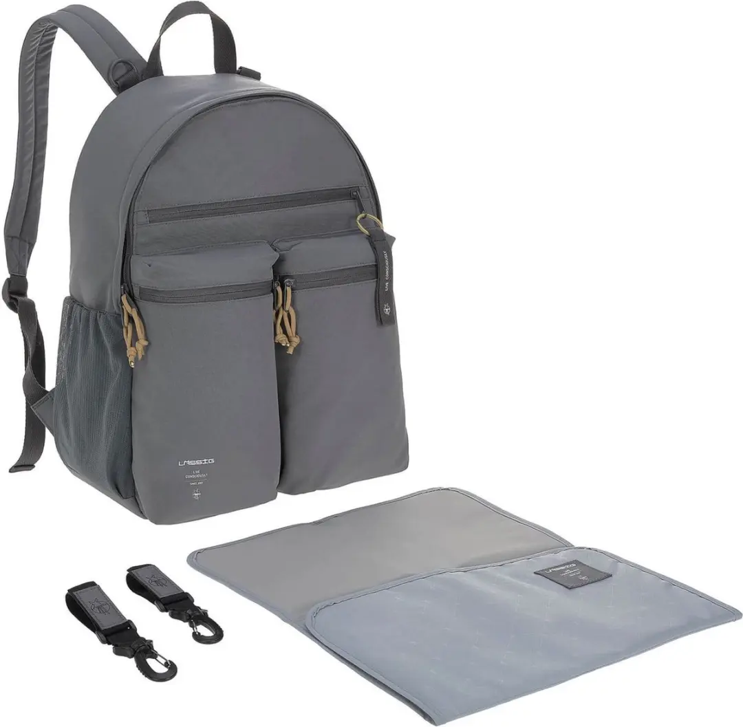 Lässig Luiertas Rugzak Casual Urban Backpack Anthracite Grijs
