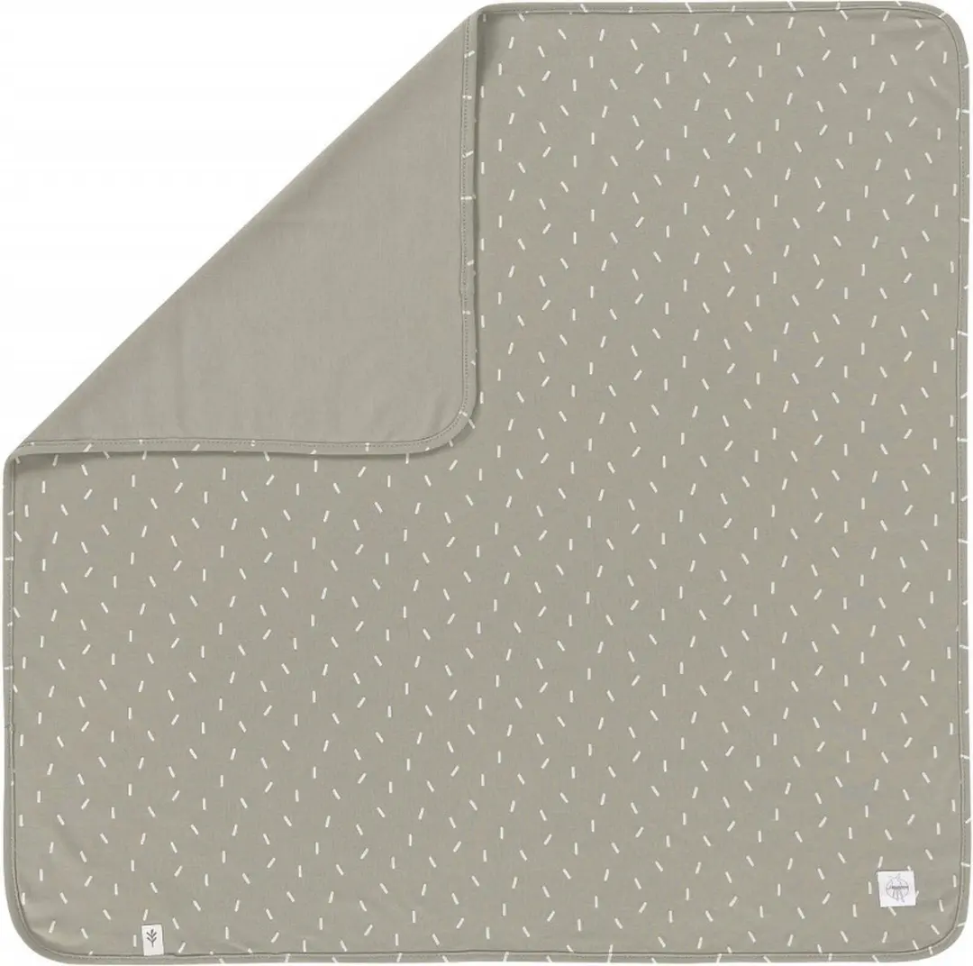 Lassig Interlock GOTS Speckles Olive 80 x 80 cm Wiegdeken 1542023585