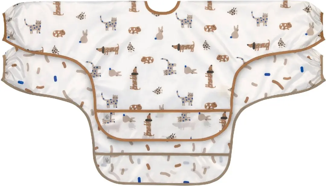 Lässig Little Mateys Longsleeve Slabbetje Royal Blue 2 Stuks