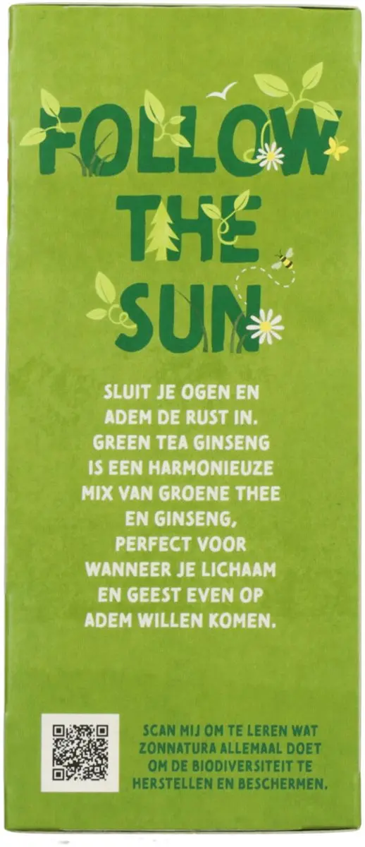 Zonnatura Groene Thee Bio Ginseng 20 Stuks