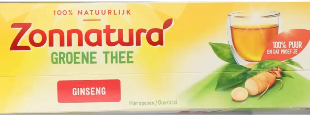 Zonnatura Groene Thee Bio Ginseng 20 Stuks
