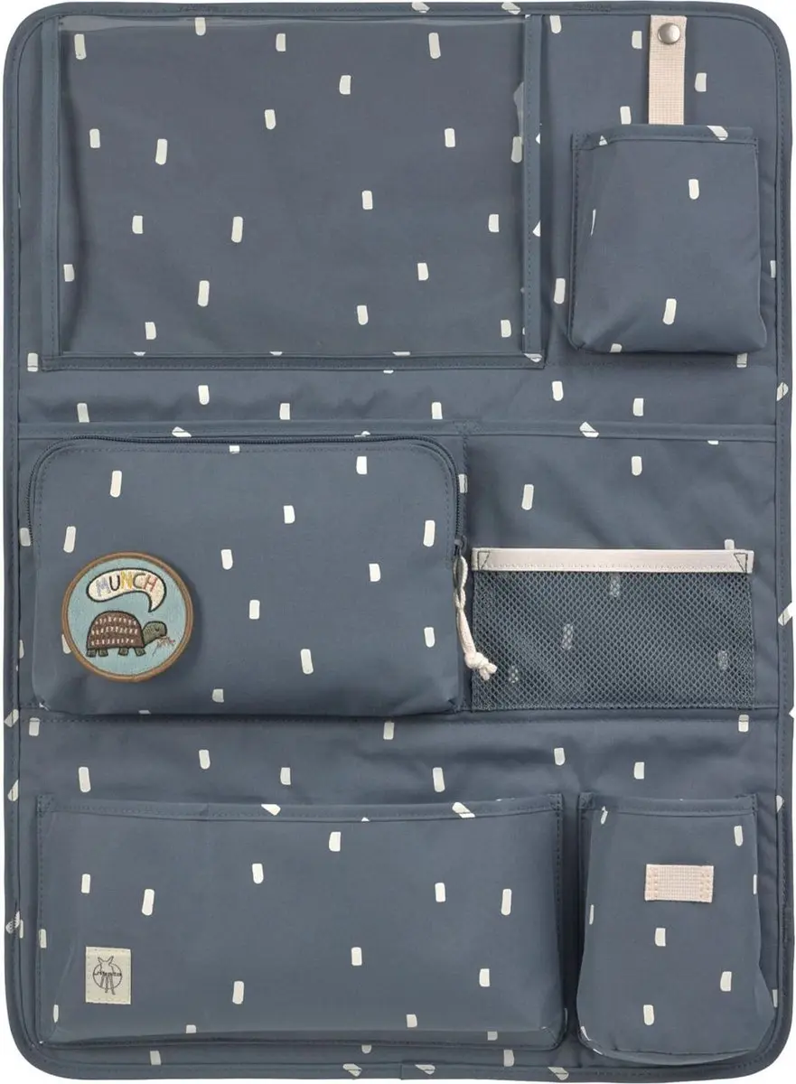 Lässig Reistas Happy Prints Car Wrap-to-Go Midnight Blue Blauwgrijs