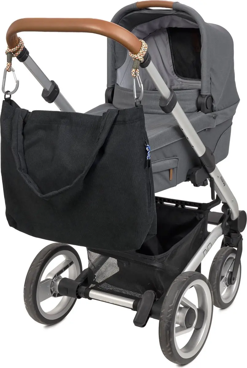 Lässig Luiertas / Buggytas Casual Shopper Cord black