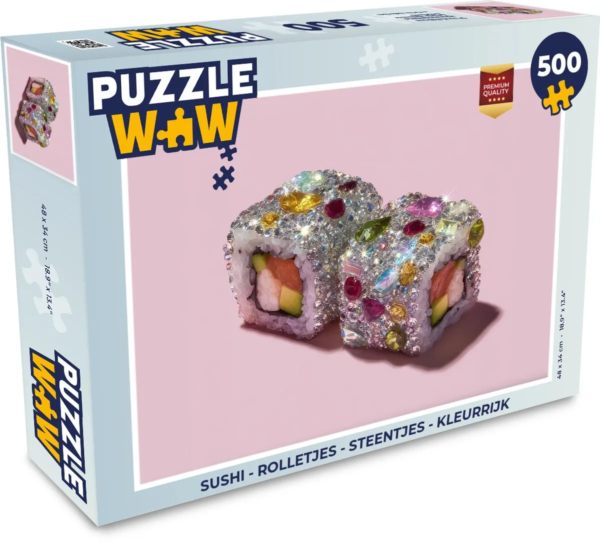 PuzzleWow Sushi Rolletjes Steentjes Legpuzzel 500 Stuks