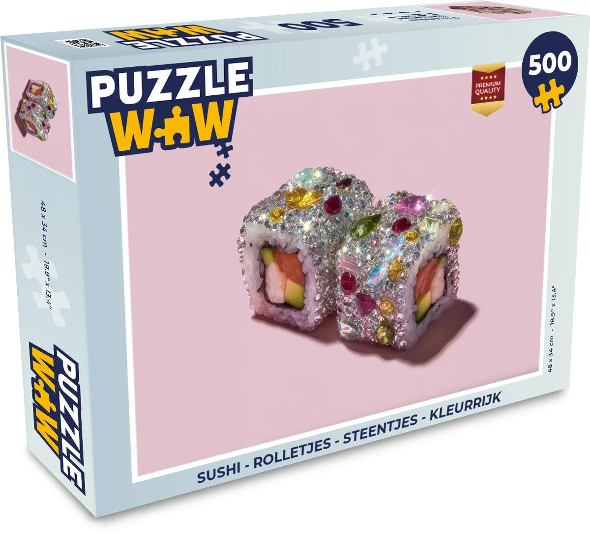PuzzleWow Sushi Rolletjes Steentjes Legpuzzel 500 Stuks
