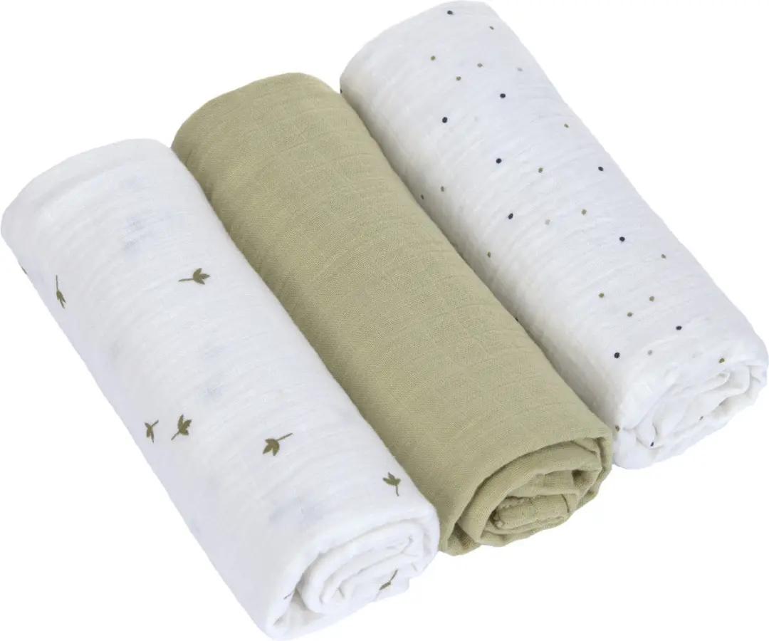 Lässig Hydrofiele luier swaddle doek 3 stuks 85 x 85 cm