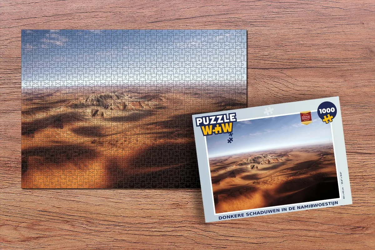 PuzzleWow Donkere Schaduwen Namibwoestijn Legpuzzel 1000 Stuks - Multicolor