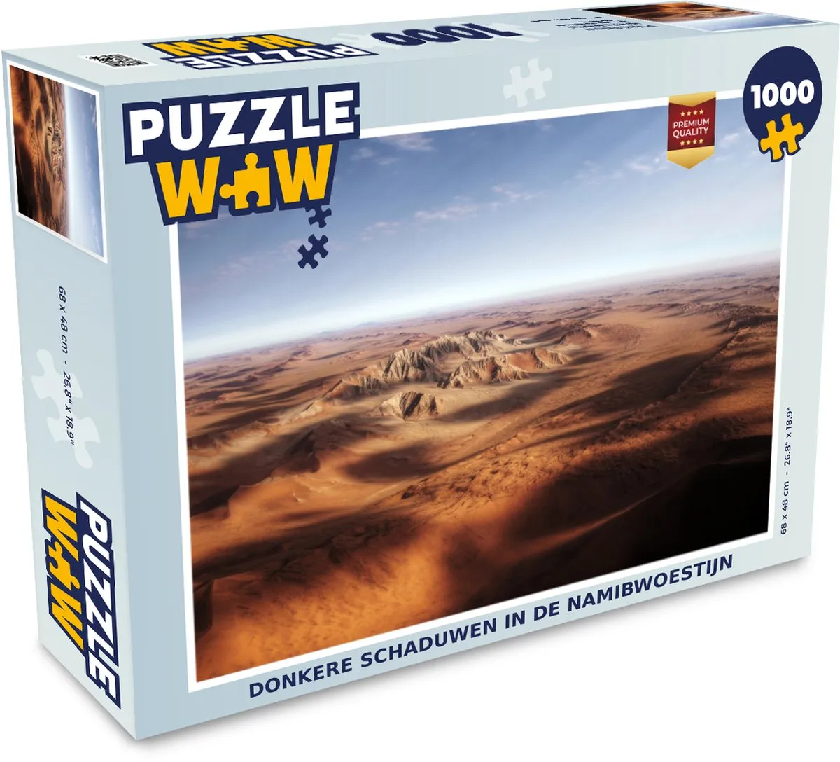 PuzzleWow Donkere Schaduwen Namibwoestijn Legpuzzel 1000 Stuks - Multicolor