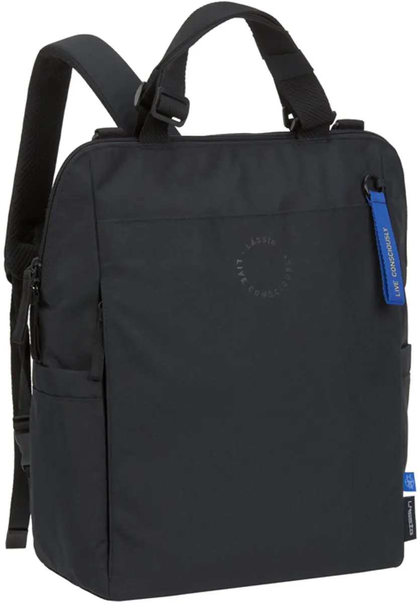 Lässig Green Label Conversion Backpack luiertas rugzak Zwart