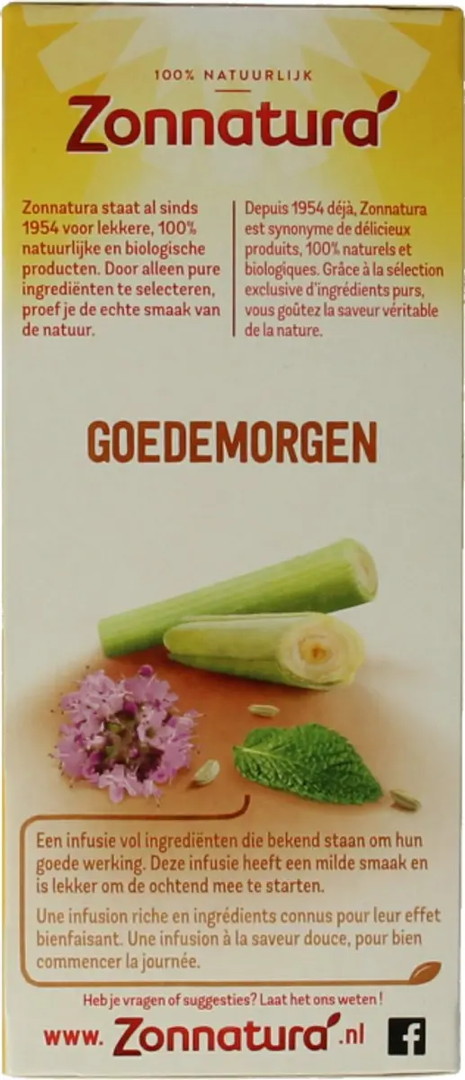 Zonnatura Thee Goedemorgen Bio - 20 Stuks