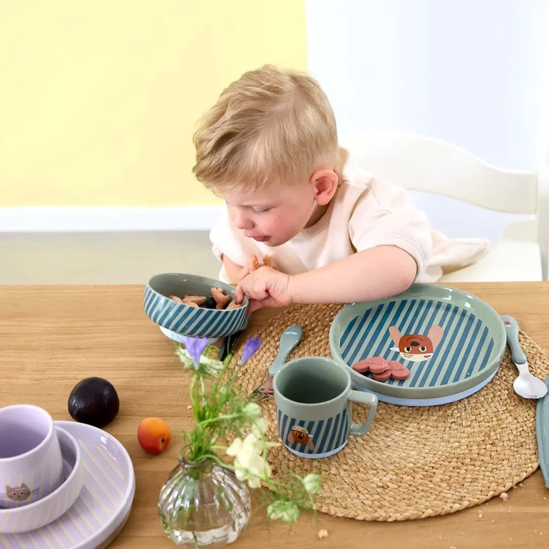 Lässig Tiny Team Kinderservies – 3-delig – Hond – Porselein – Antislip