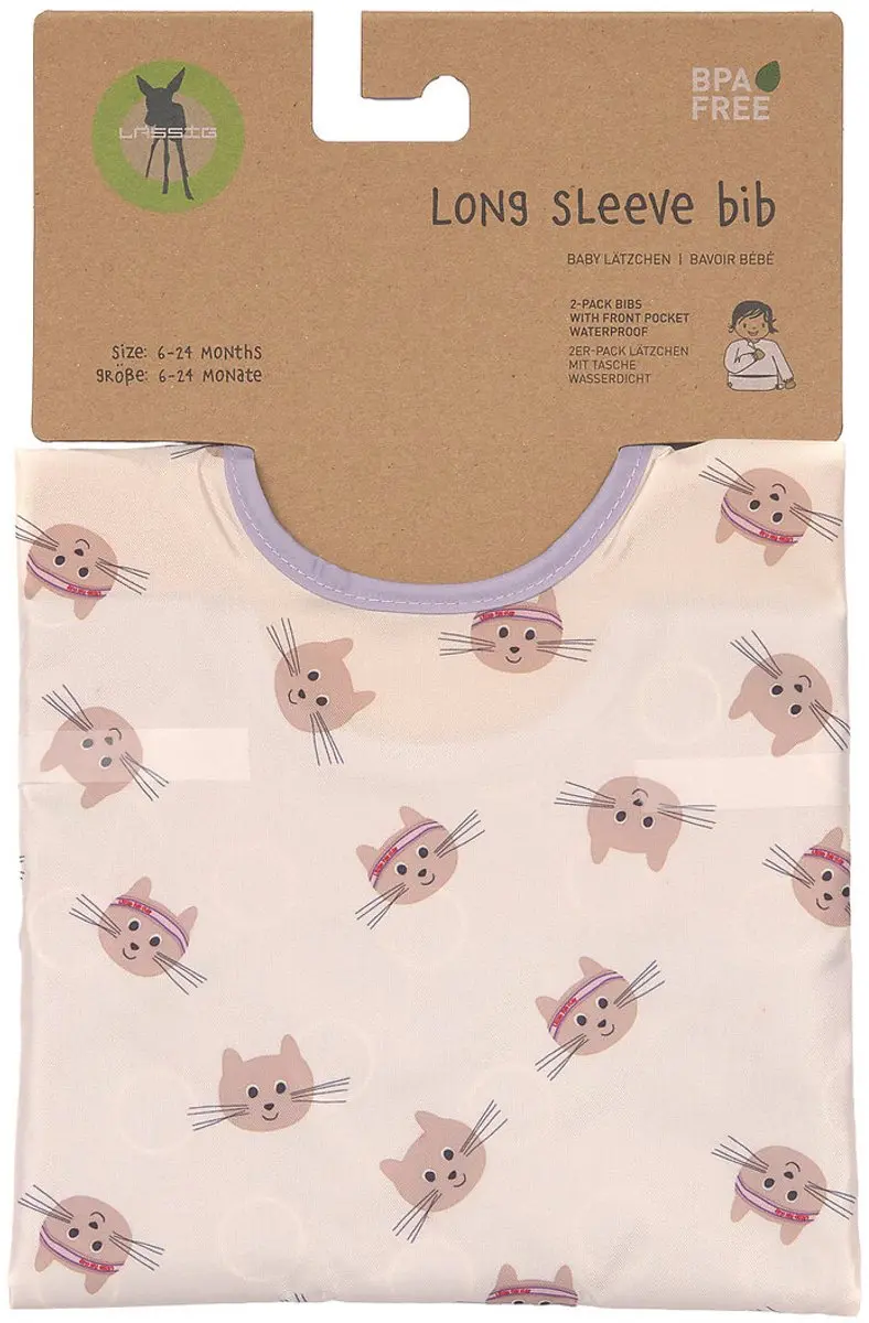 Lässig Tiny Team Cat Slab Met Mouwen - 2 Stuks - Paars
