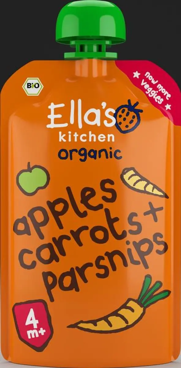 Ella’s Kitchen Biologisch Knijpfruit Wortels Appels Pastinaak 120g