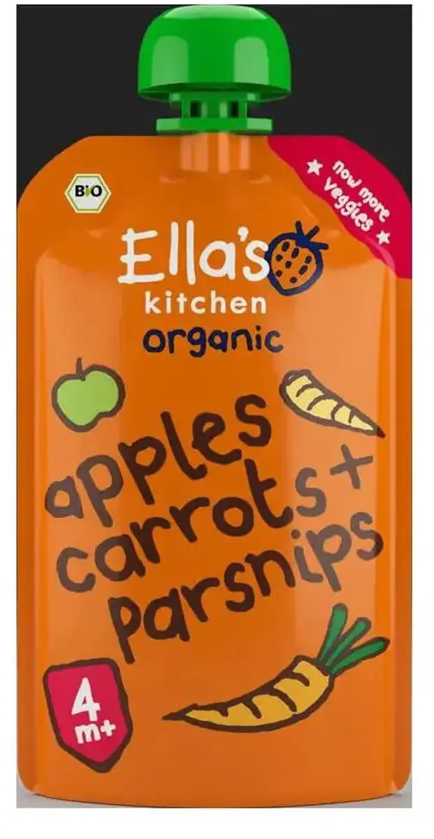 Ella’s Kitchen Biologisch Knijpfruit Wortels Appels Pastinaak 120g