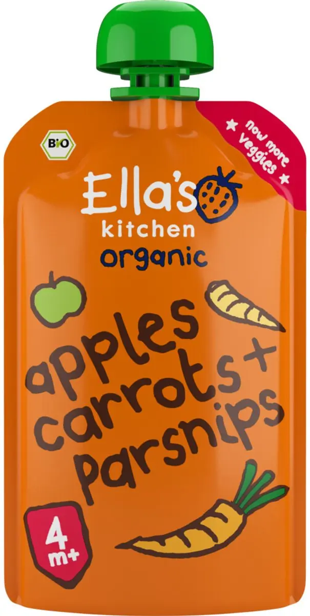 Ella’s Kitchen Biologisch Knijpfruit Wortels Appels Pastinaak 120g