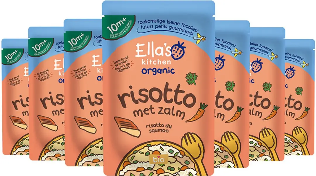 Ella’s Kitchen Biologisch Risotto met Zalm 190g - 7 Stuks