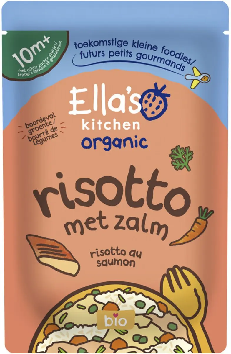 Ella’s Kitchen Biologisch Risotto met Zalm 190g - 7 Stuks
