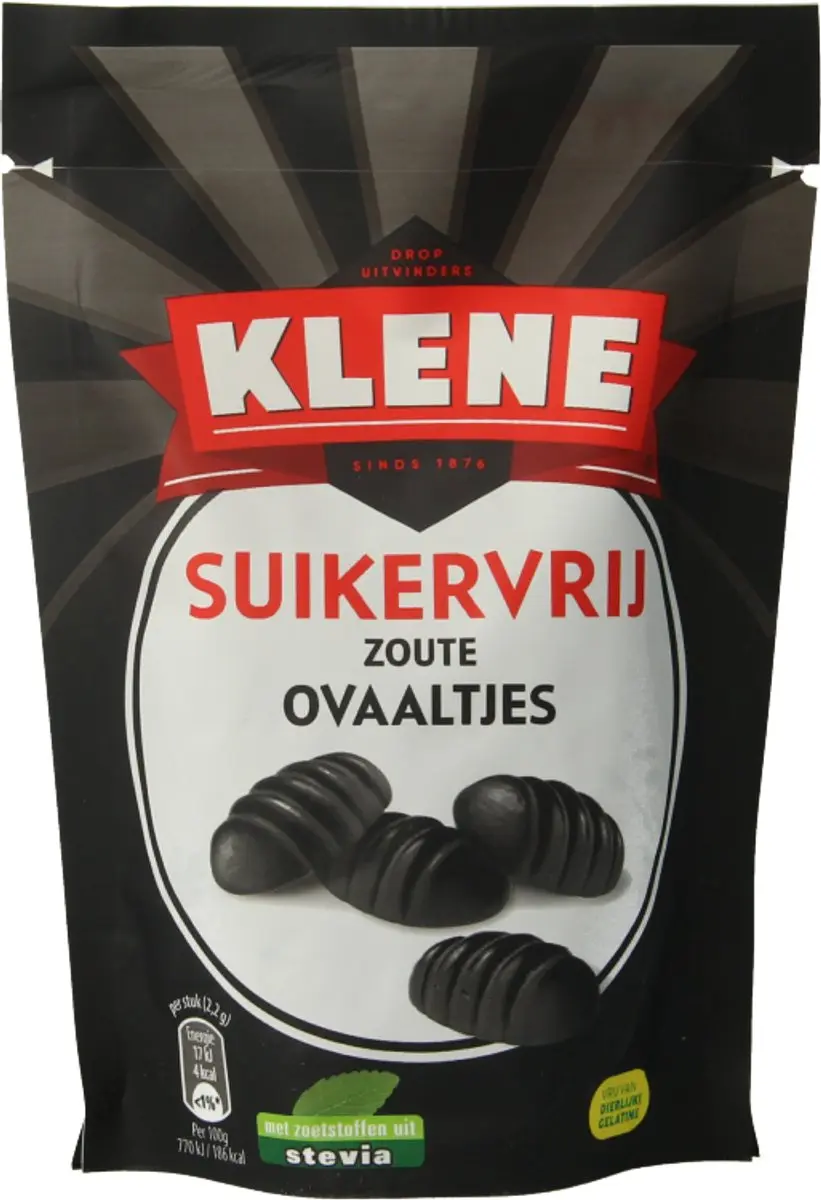 Klene Zoute Ovaaltjes Suikervrij 110g - 50 Stuks - afbeelding 3 van 3