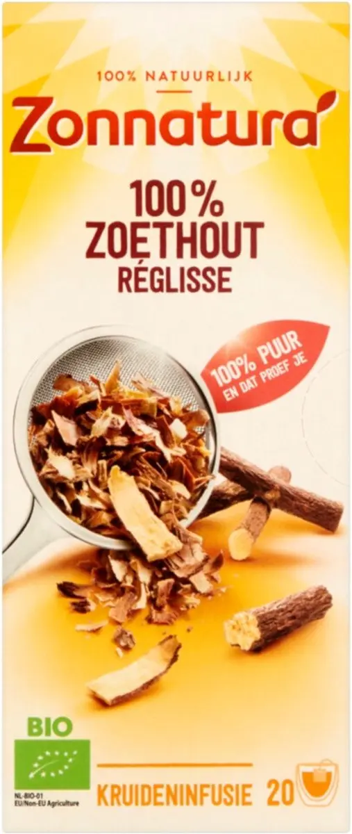 Zonnatura Thee Zoethout Bio - 20 Stuks