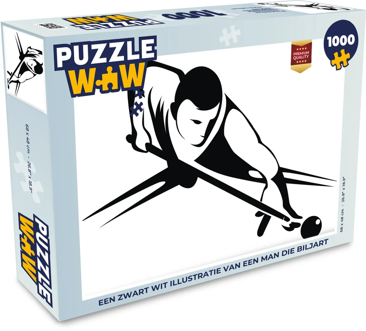 PuzzleWow Legpuzzel Biljart Man