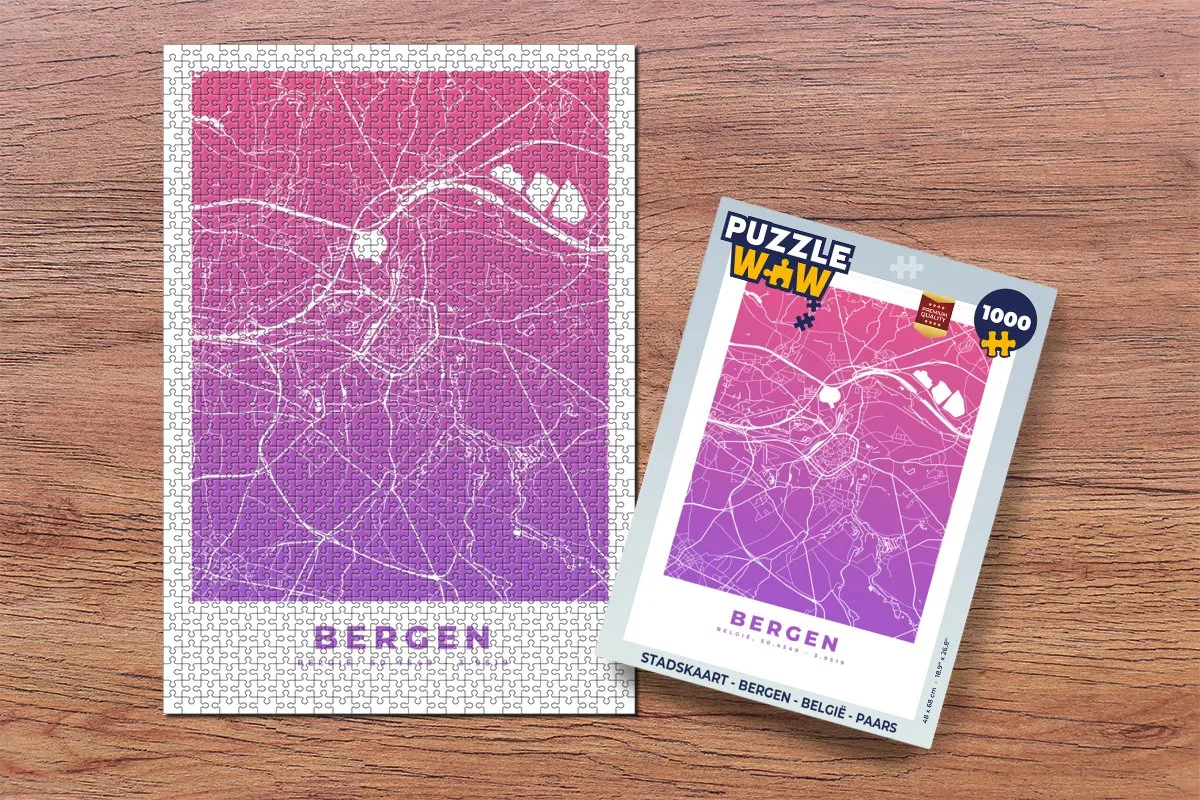 PuzzleWow Bergen Legpuzzel 1000 Stuks - België - Multicolor
