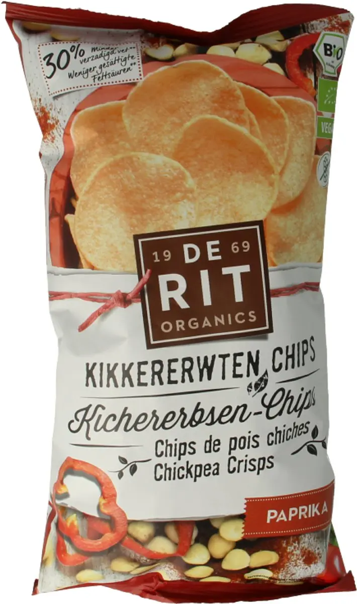 DE RIT Kikkererwtchips Paprika Bio 75g - afbeelding 3 van 3