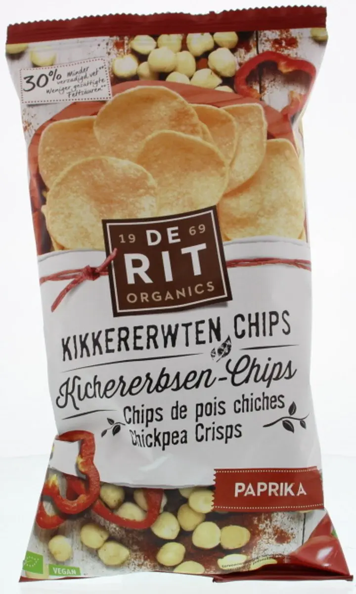 DE RIT Kikkererwtchips Paprika Bio 75g