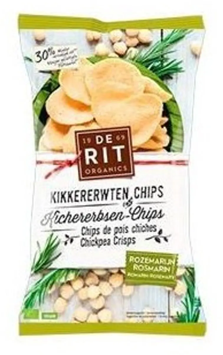 DE RIT Kikkererwtenchips Rozemarijn Bio 75g
