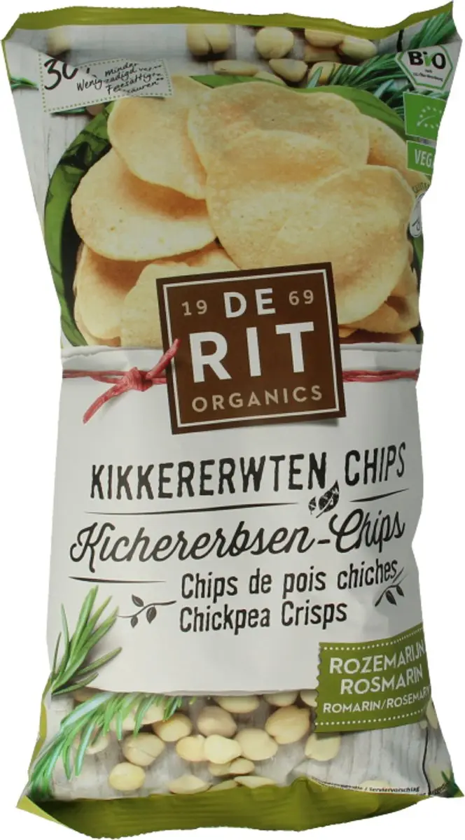 DE RIT Kikkererwtenchips Rozemarijn Bio 75g - afbeelding 3 van 3