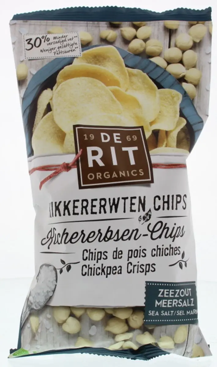 DE RIT Kikkererwtenchips Zeezout Bio 75g