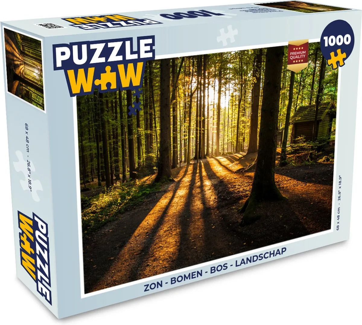 PuzzleWow Bos Landschap Legpuzzel 1000 Stuks - Multicolor