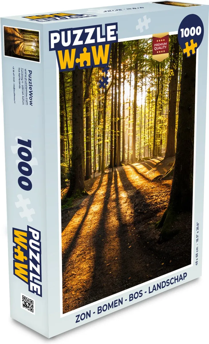 PuzzleWow Bos Landschap Legpuzzel 1000 Stuks - Multicolor