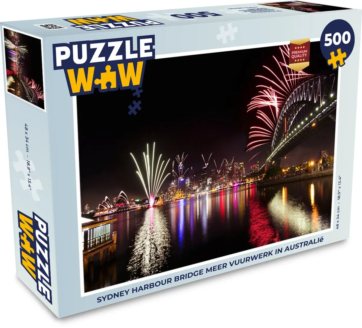 PuzzleWow Sydney Harbour Bridge Legpuzzel 500 Stuks - Multicolor