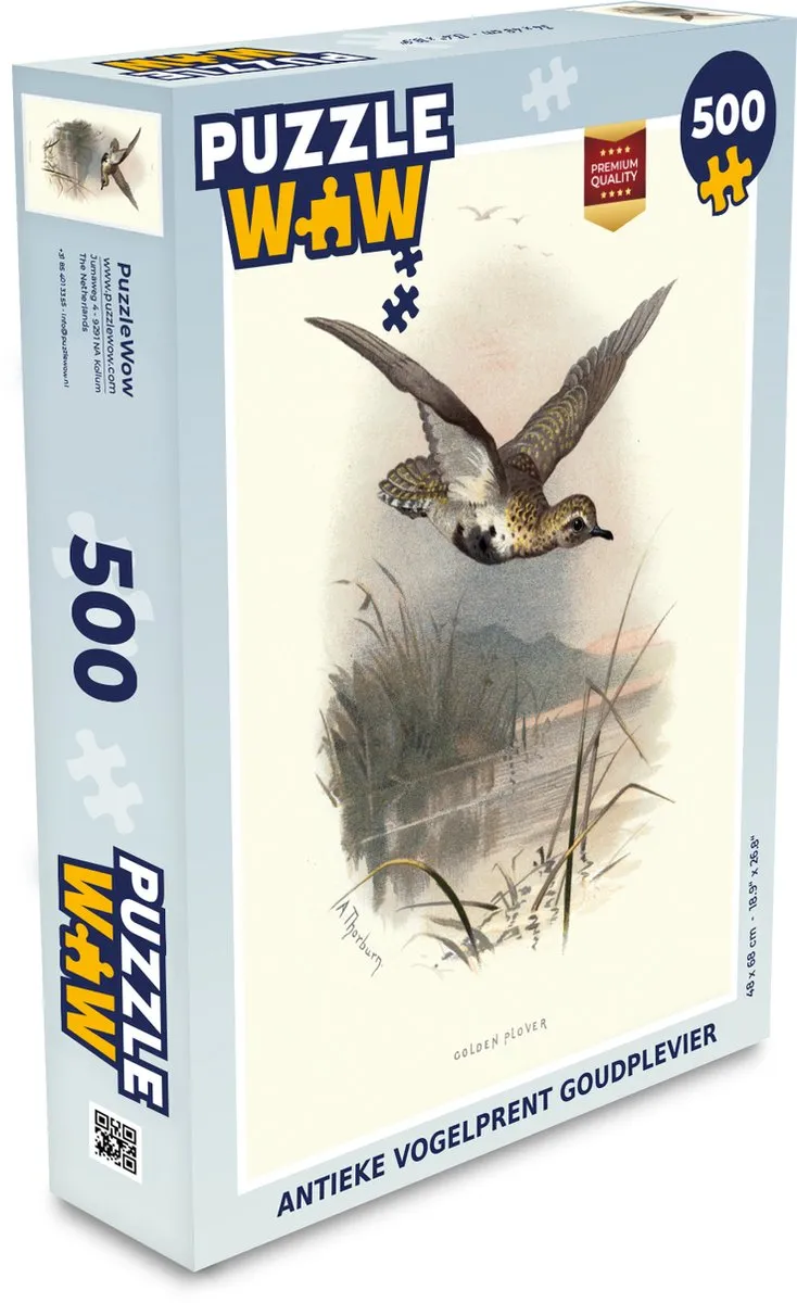 PuzzleWow Antieke Vogelprent Legpuzzel 500 Stuks