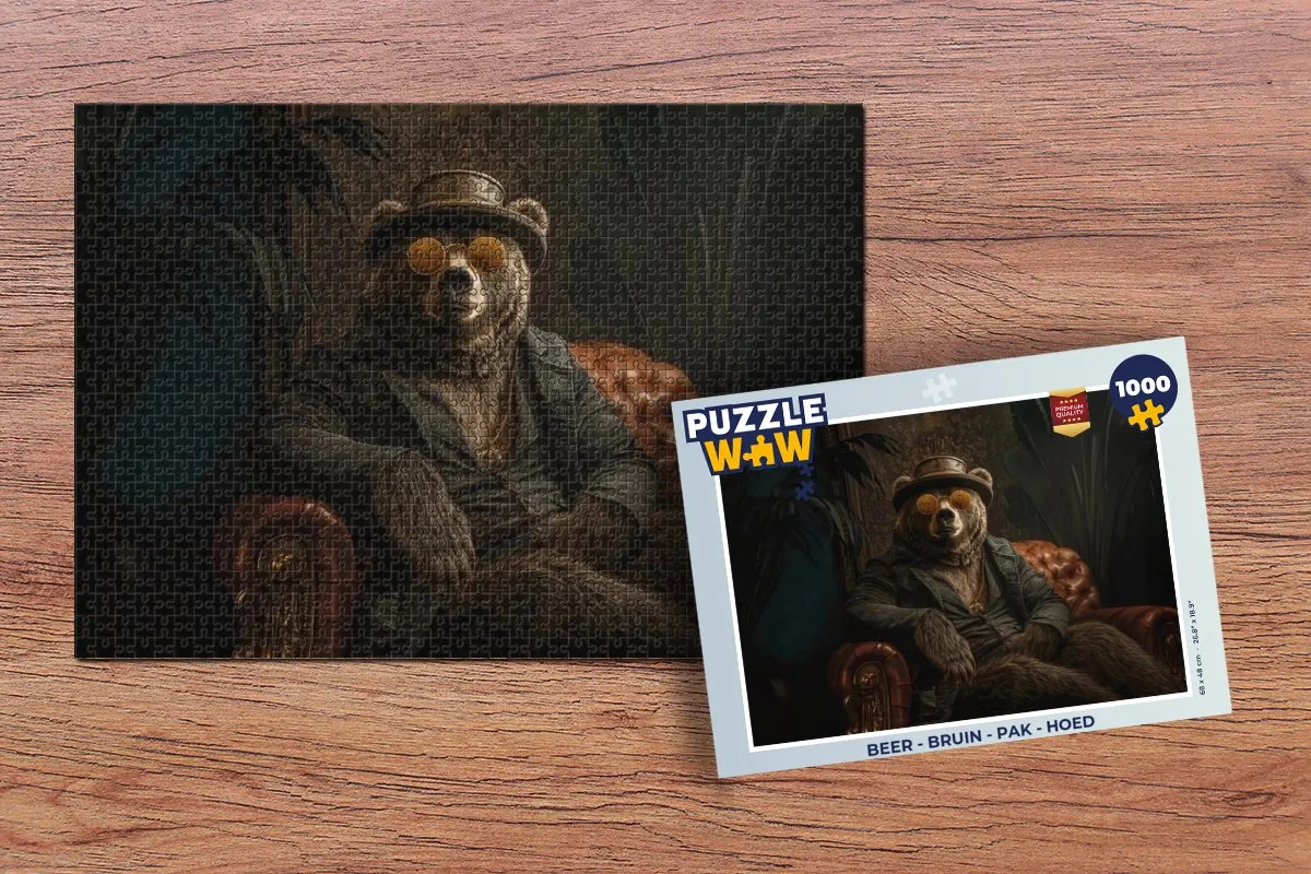 PuzzleWow Beer - Hoed Puzzel 1000 Stuks - Hert