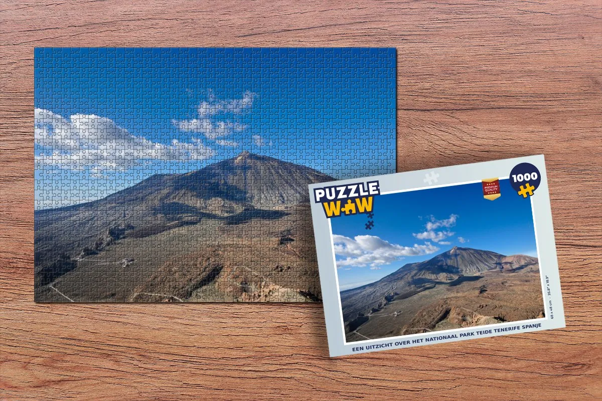 PuzzleWow Tenerife Nationaal Park Legpuzzel 1000 Stuks - Multicolor