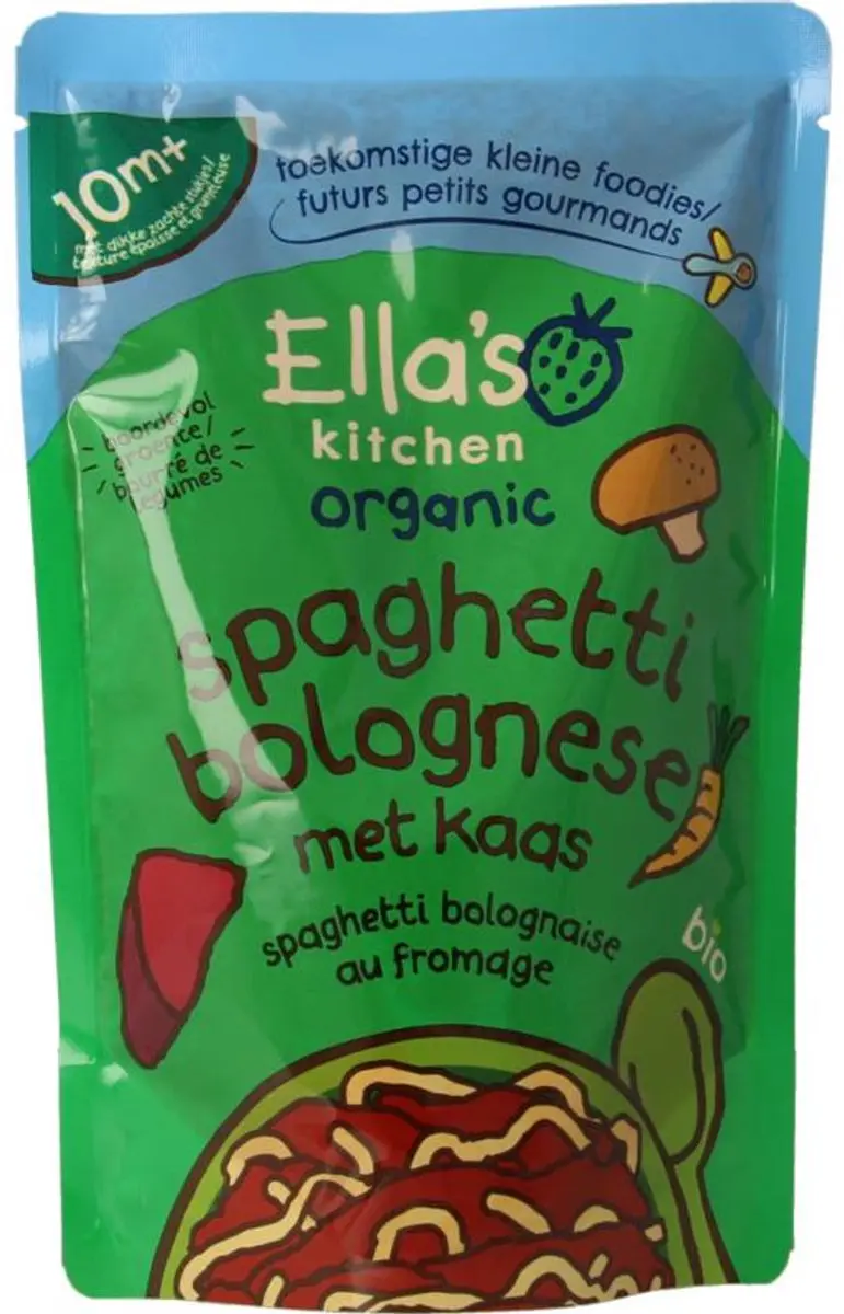 Ella’s Kitchen Biologisch Maaltijdzakje Spaghetti Bolognese + Kaas 190ml